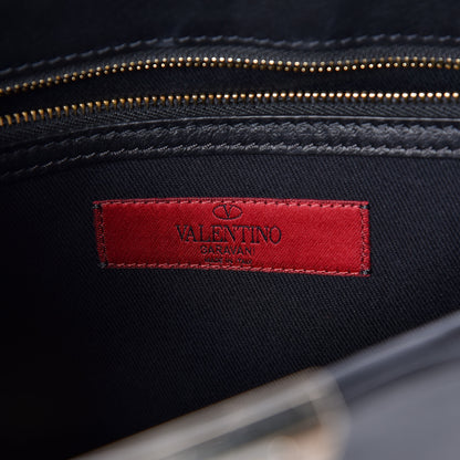 Valentino Garavani Vitello Small Rockstud Flip-Lock Messenger Bag Black 8 of 8