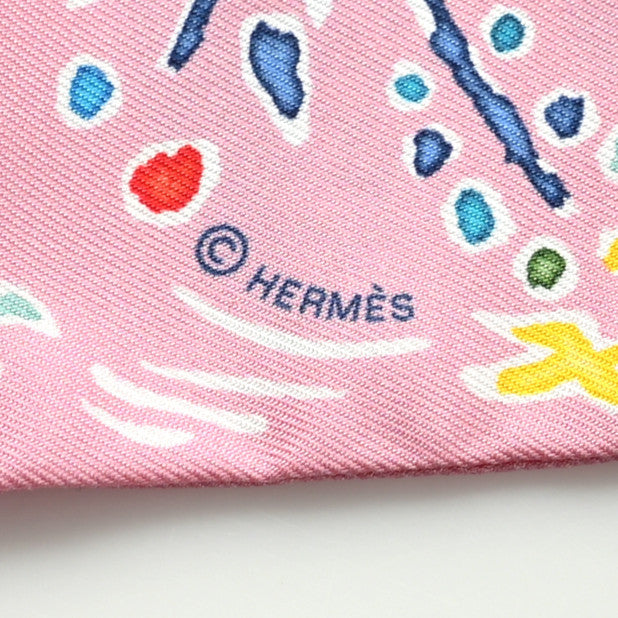 Hermes Silk Isola Di Primavera Twilly Rose Bleu Multicolor 4 of 4