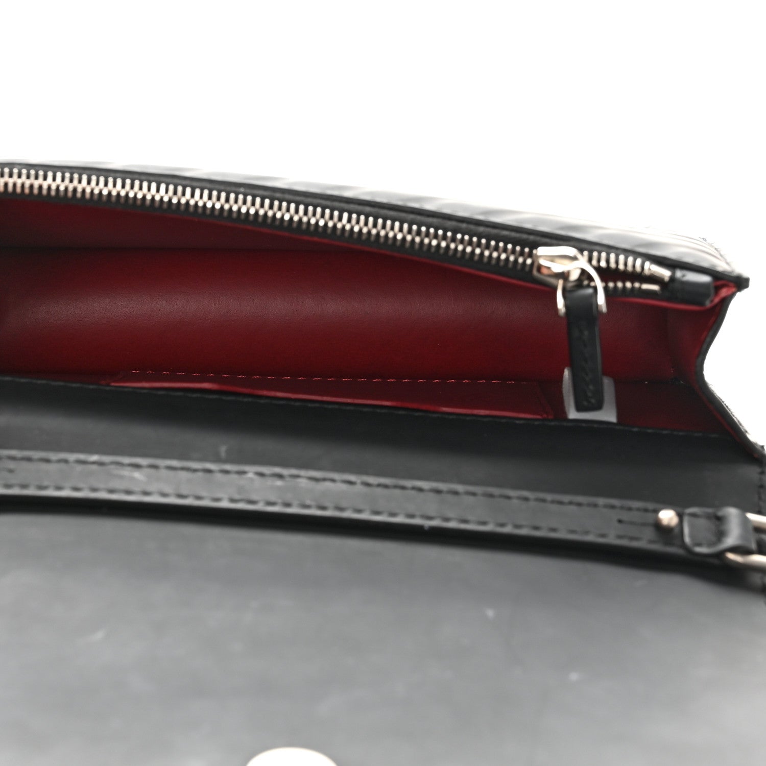 Off-White OFF WHITE Calfskin Diagonal Quilted Jitney 0.5 Crossbody Bag Black 5 of 11