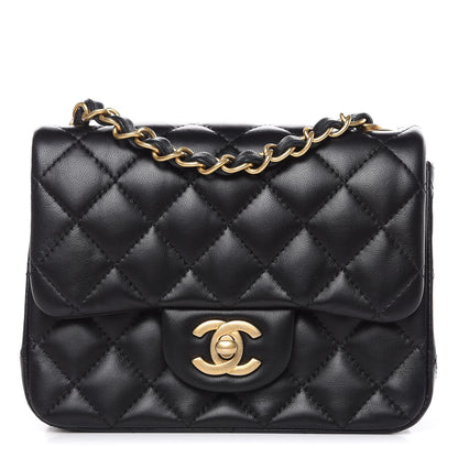 Chanel Lambskin Quilted Mini Square Flap Black 1 of 10
