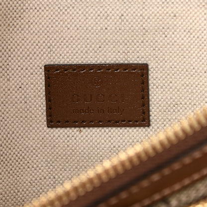 Gucci GG Supreme Monogram Textured Calfskin Retro Interlocking G Belt Bag Beige Ebony Brown Sugar 7 of 11