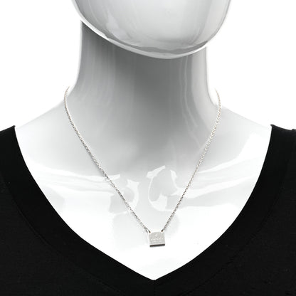 Gucci Sterling Silver Trademark Logo Square Pendant Necklace 2 of 4