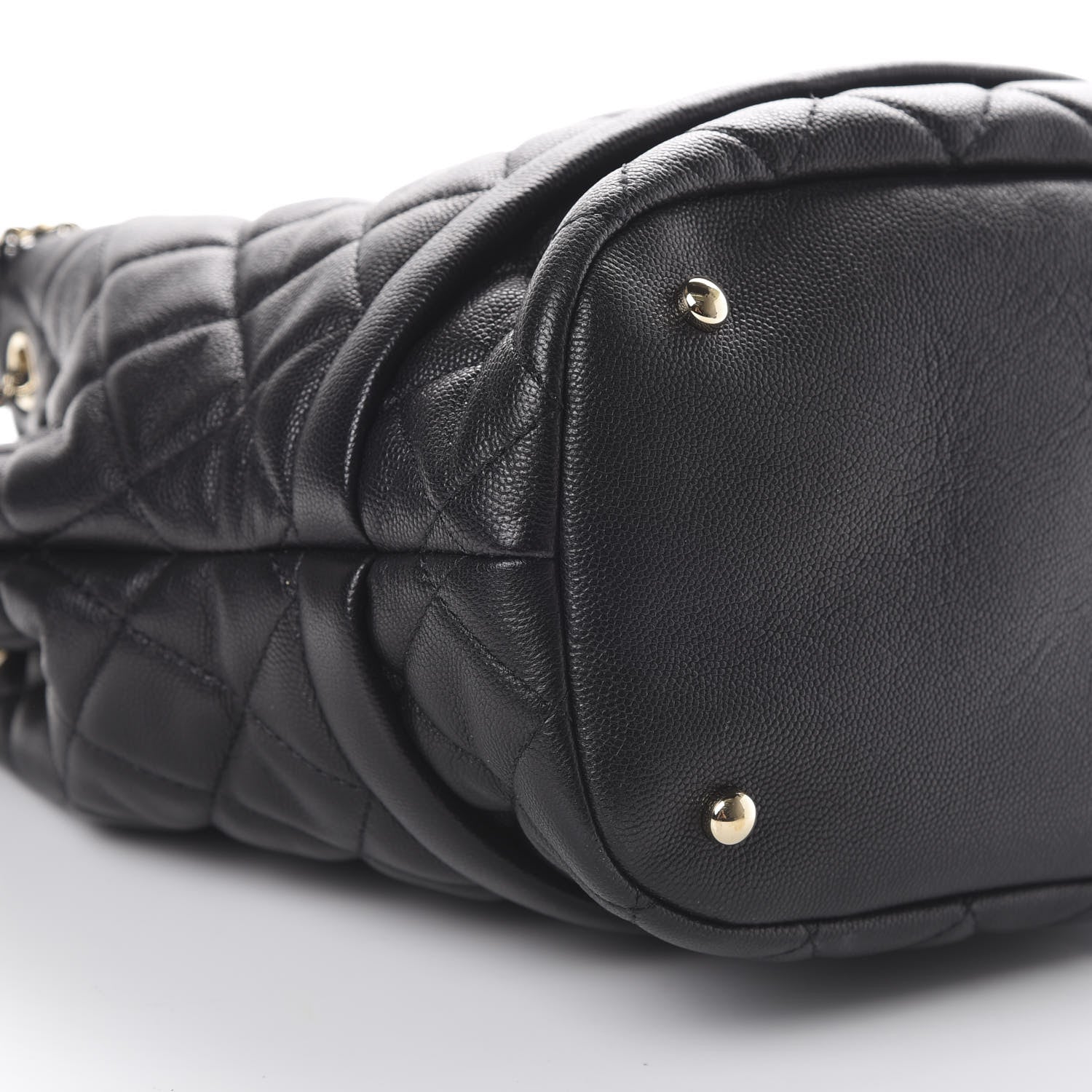 Chanel Caviar Quilted Large Rolled Up Bucket Drawstring Bag Black 8 of 16