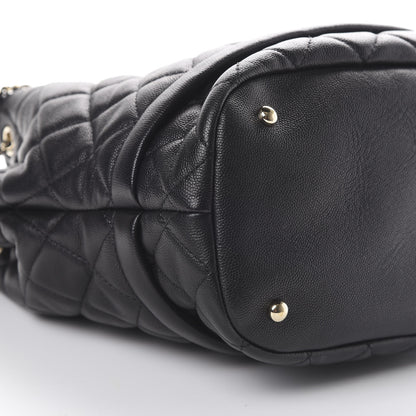 Chanel Caviar Quilted Large Rolled Up Bucket Drawstring Bag Black 8 of 16