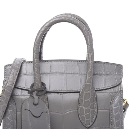 Alexander McQueen Calfskin Crocodile Embossed Mini Heroine 21 Smog 7 of 11