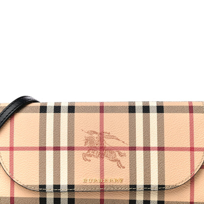 Burberry Haymarket Check Henley Wallet On Chain Black 8 of 10