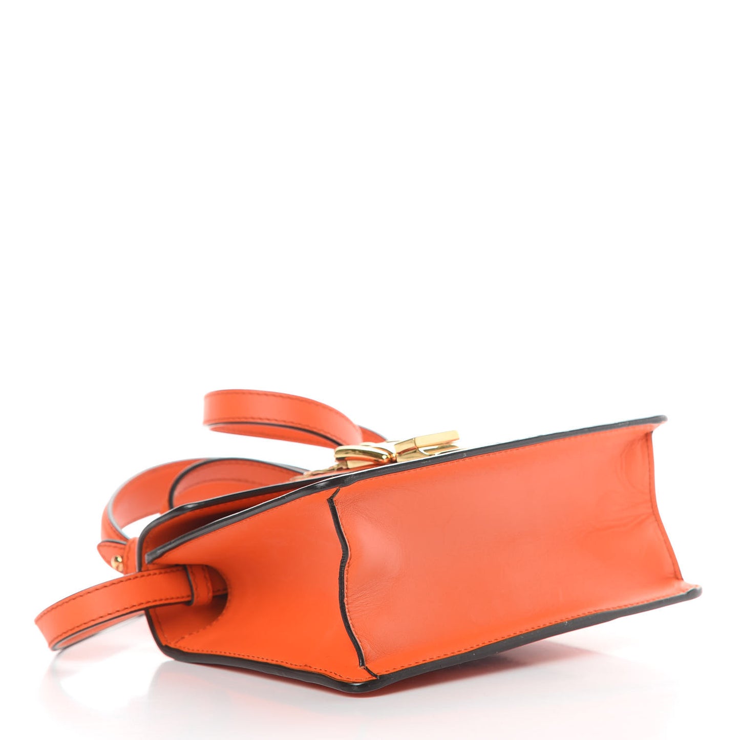 Vitello Fontanella Web Mini Sylvie Top Handle Bag Orange