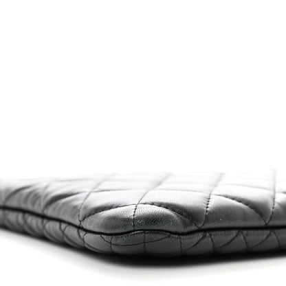 Chanel Lambskin Bi Quilted Medium Cosmetic Case Black 8 of 10