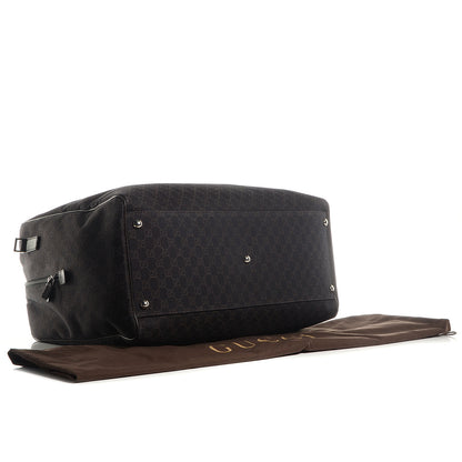 Gucci Denim Monogram Large Carry On Duffle Dark Brown 4 of 7