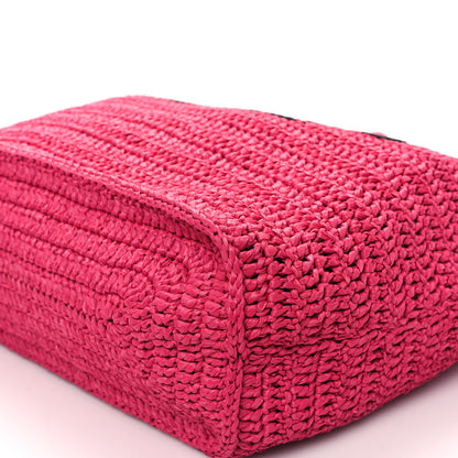 Saint Laurent Raffia Rive Gauche Tote Pink 10 of 10