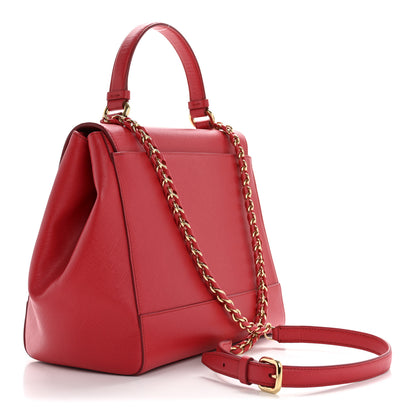 Salvatore Ferragamo Printed Calfskin Carrie O Chain Shoulder Bag Pamplona 3 of 13