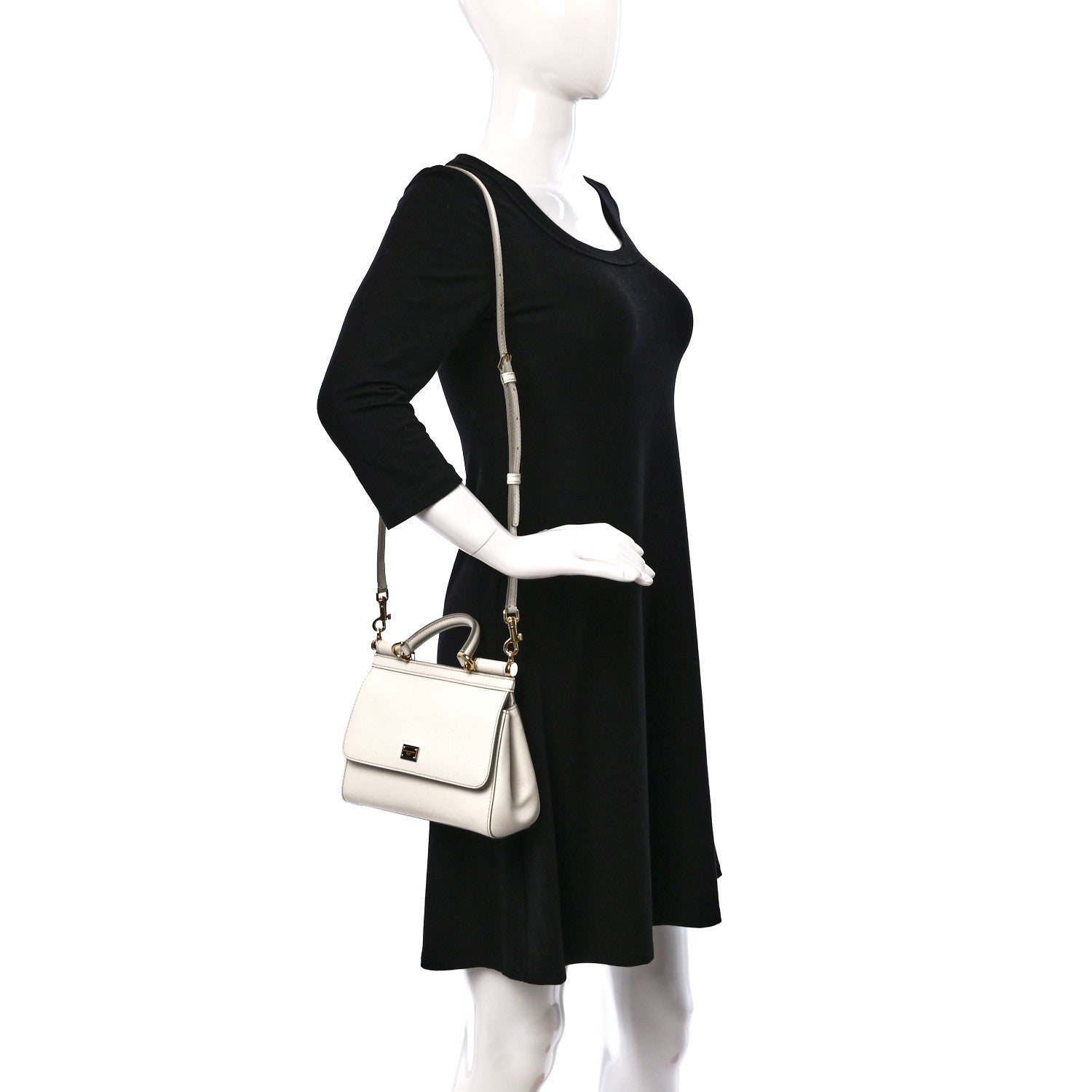 Dolce & Gabbana Dauphine Small Miss Sicily Satchel White 2 of 10