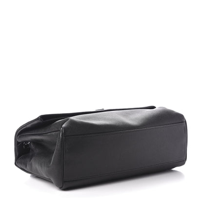 Saint Laurent Grain De Poudre Medium West Hollywood Monogram Fold-Over Black 4 of 13