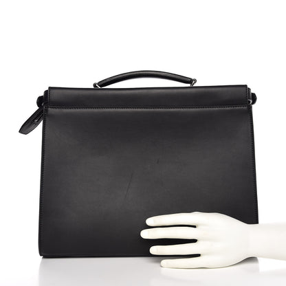 Fendi Vitello Grace FF 1974 Embossed Large Peekaboo Iconic Fit Satchel Black 2 of 8