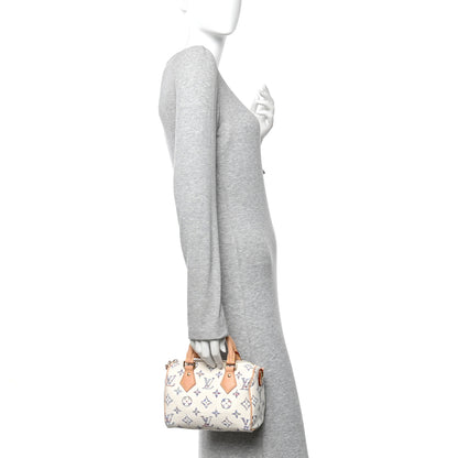 Louis Vuitton Monogram Jacquard Fabric Speedy Bandouliere 20 Multicolor Beige 2 of 10
