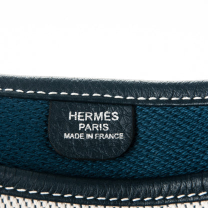 Hermes Toile Taurillon Clemence Evelyne III GM Bleu de Prusse 7 of 8