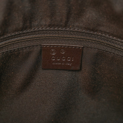 Gucci Denim Monogram Small Duffle Bag Dark Brown 6 of 10