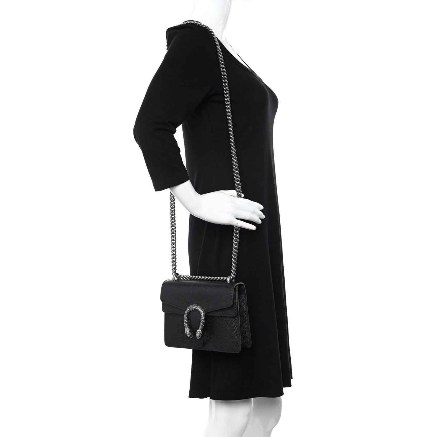 Calfskin Mini Dionysus Shoulder Bag Black