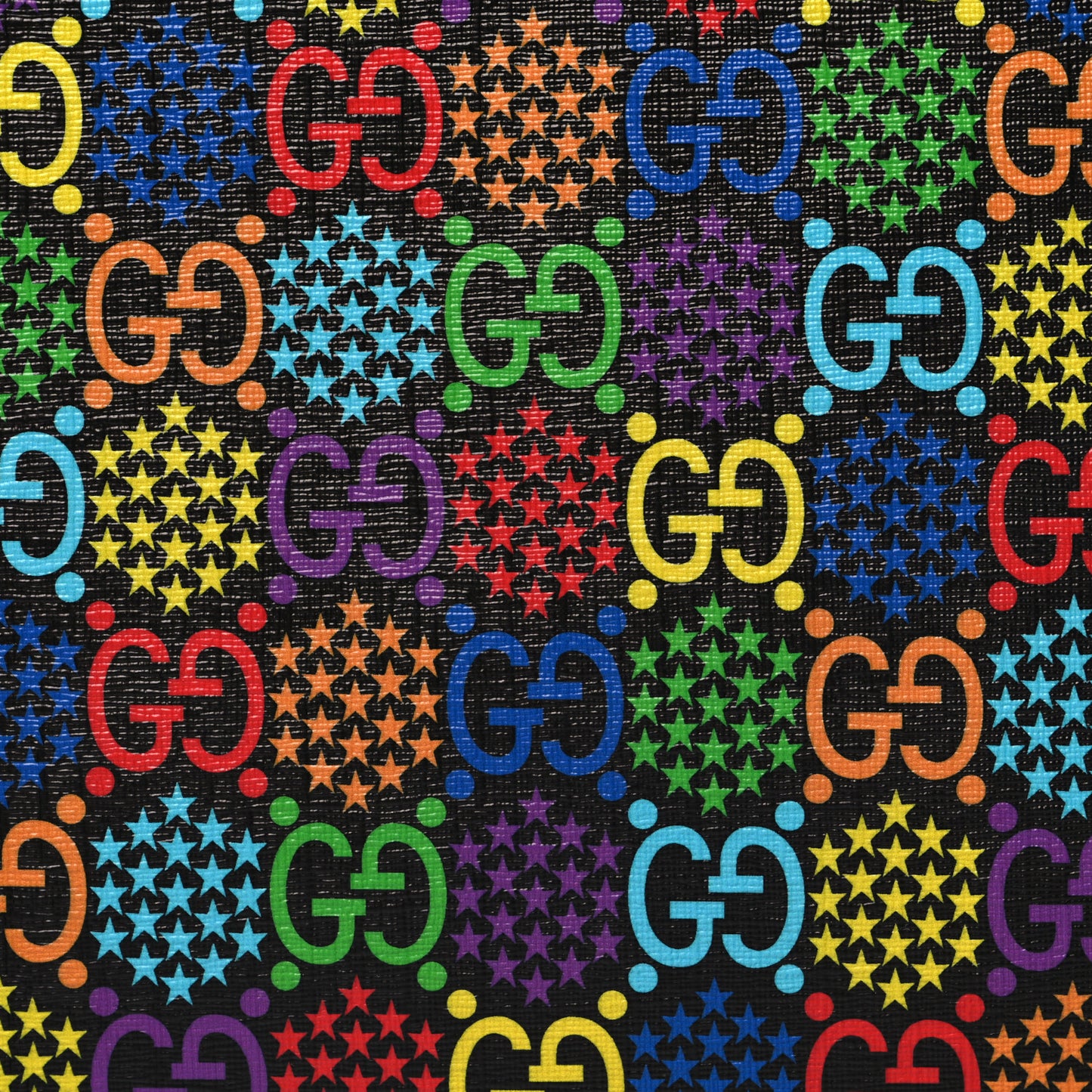 GG Supreme Monogram Psychedelic Zip Wristlet Pouch Black Multicolor