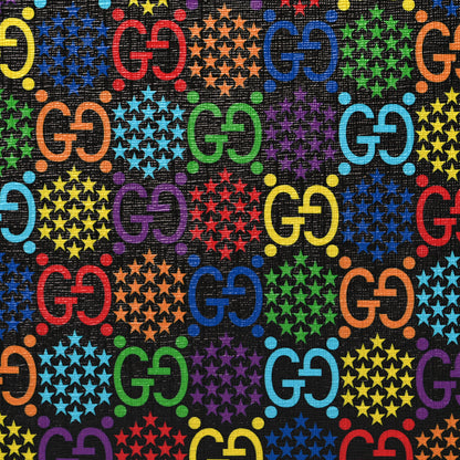 Gucci GG Supreme Monogram Psychedelic Zip Wristlet Pouch Black Multicolor 8 of 12