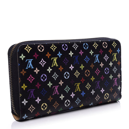 Louis Vuitton Monogram Multicolor Zippy Wallet Black 3 of 7