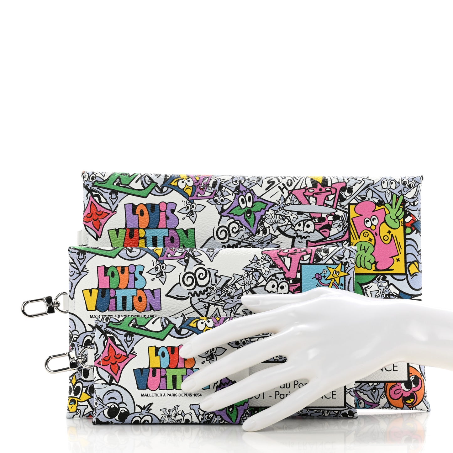 Monogram Comics Trio Envelope Pouch Multicolor