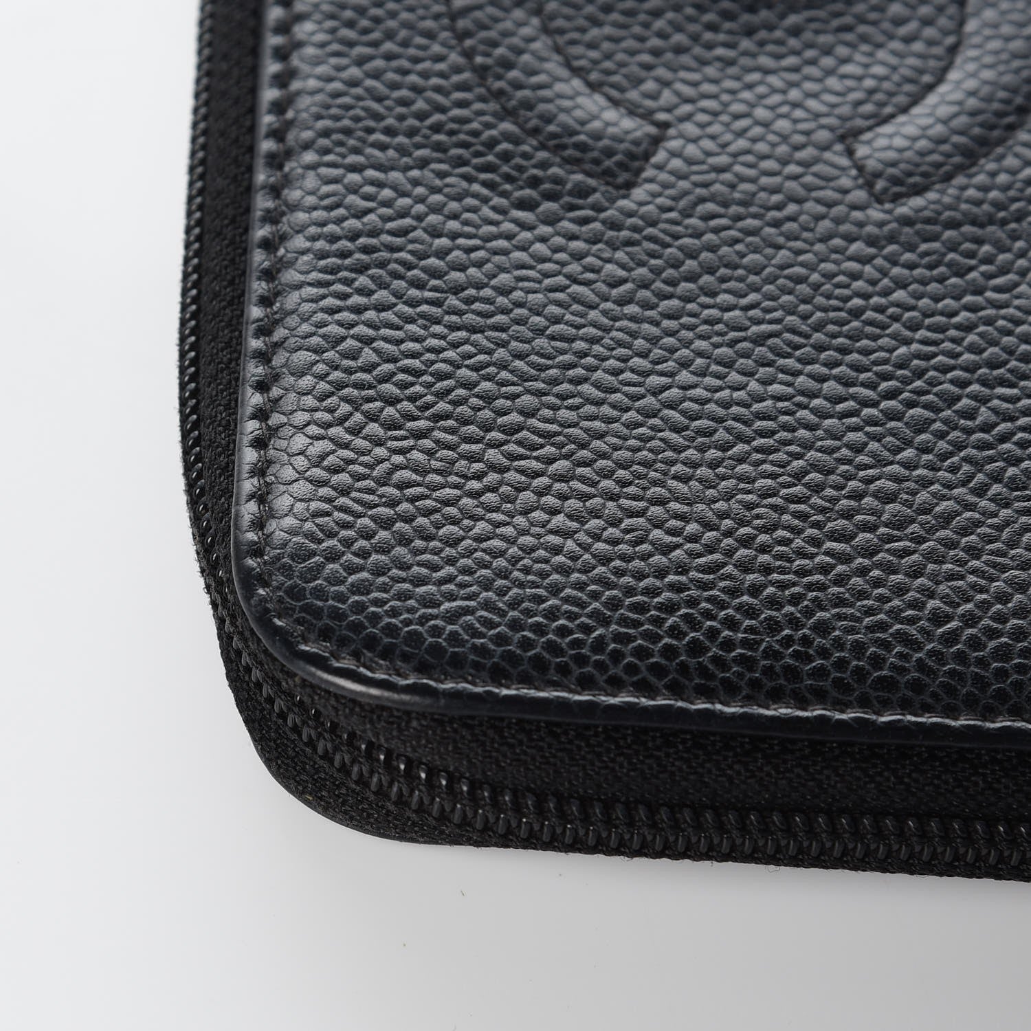 Chanel Caviar CC Timeless Large Zip Around Wallet Black 12 of 14