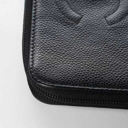 Chanel Caviar CC Timeless Large Zip Around Wallet Black 12 of 14