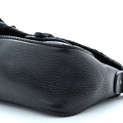 Christian Dior Pebbled Calfskin Mini Gaucho Crossbody Bag Black 10 of 15