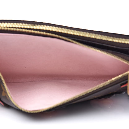 Louis Vuitton Monogram Blooming Flowers Double Zip Pochette 6 of 12