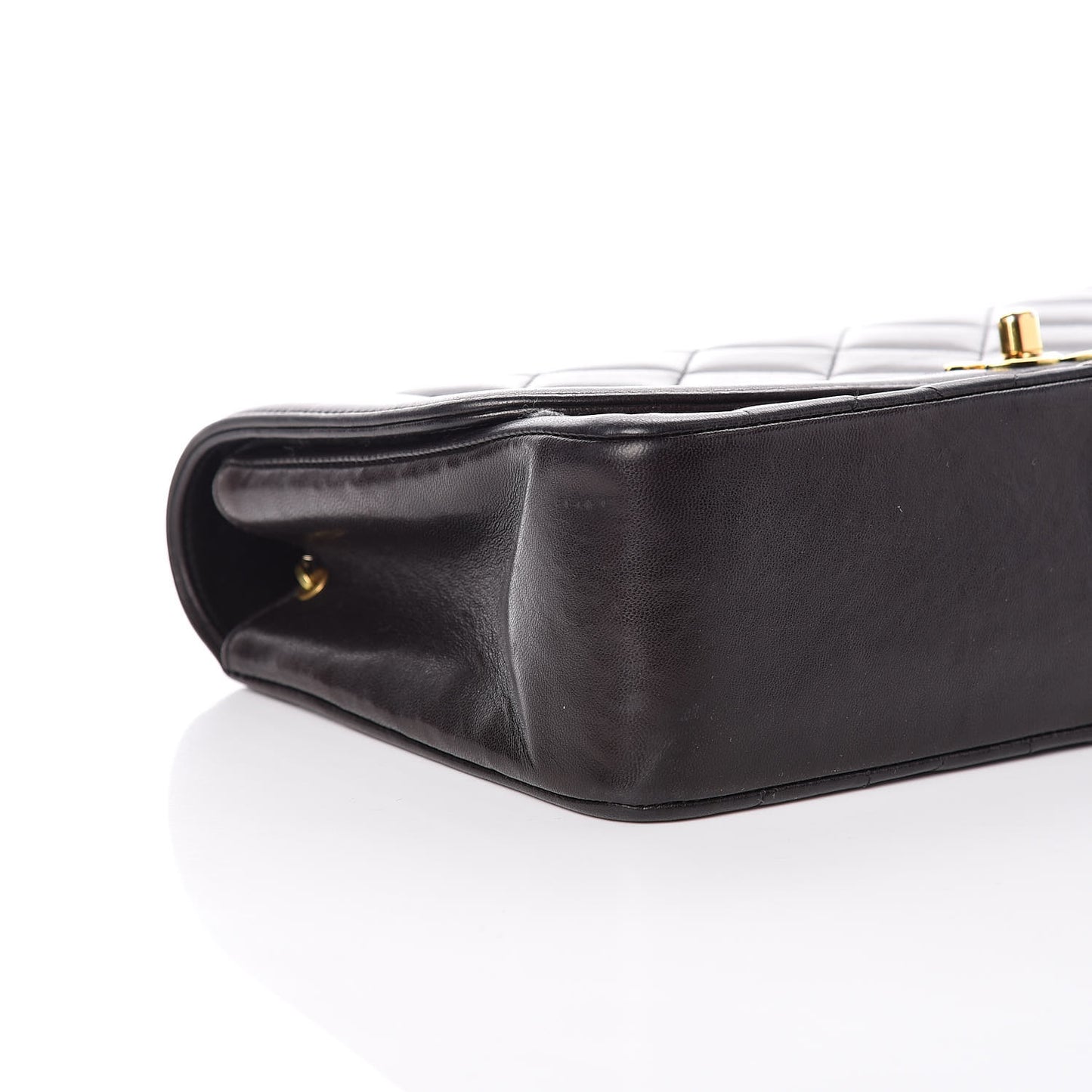 Lambskin Quilted Medium Single Flap Black