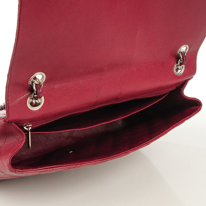 Chanel Caviar Maxi Single Flap Dark Red 5 of 9