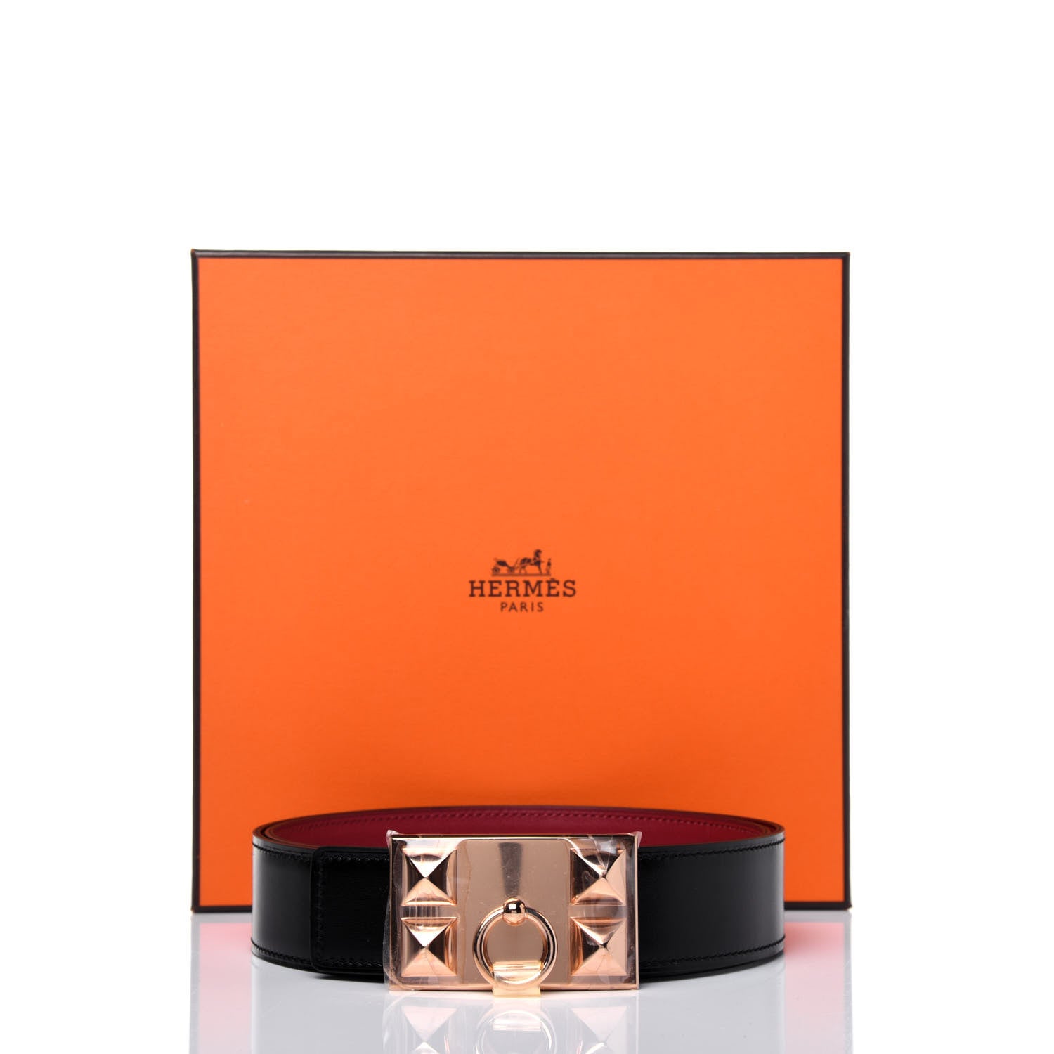 Hermes Box Swift 32mm Collier De Chien CDC Belt 85 Black 9 of 9