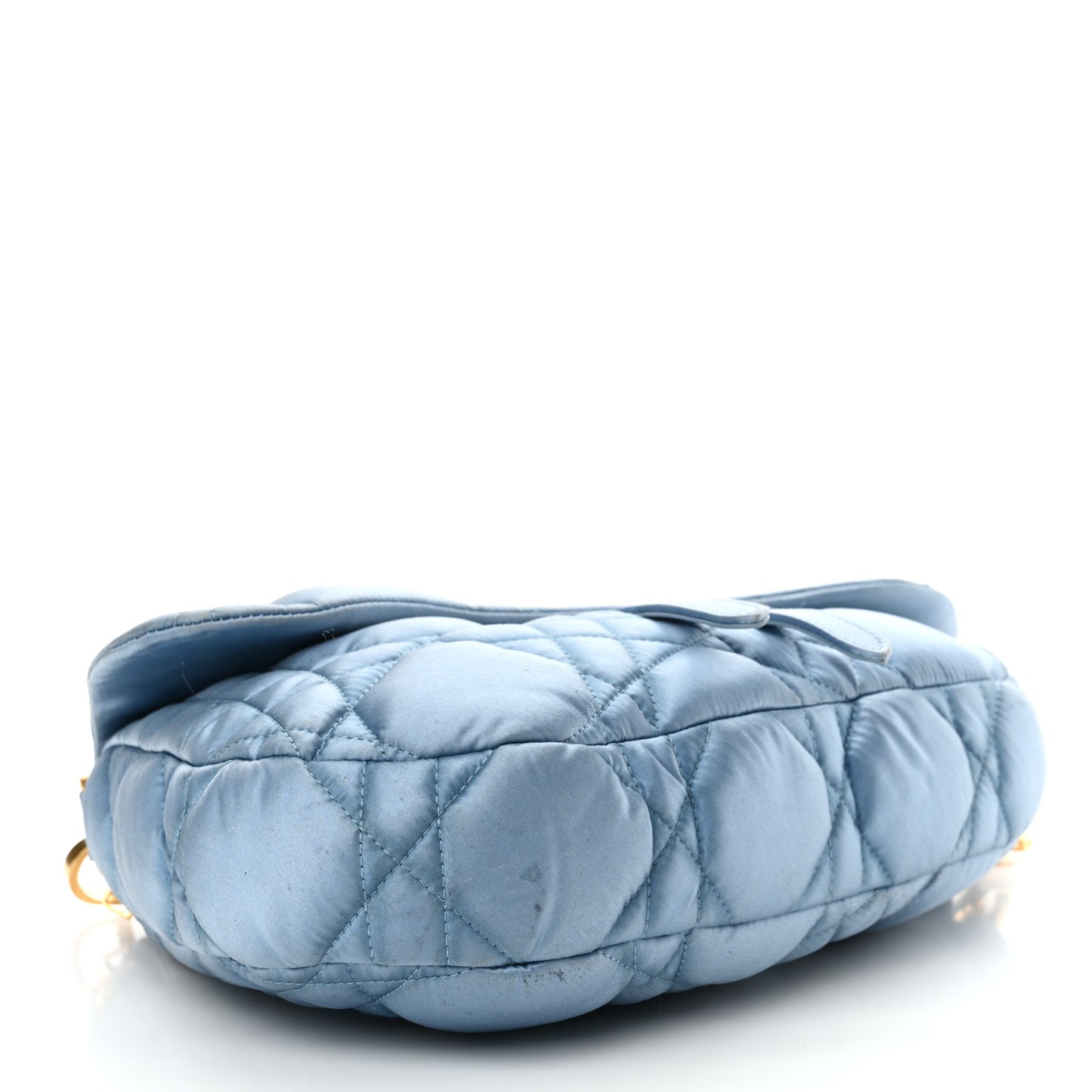 X ERL Satin Cannage Micro Venice Saddle Bag Blue