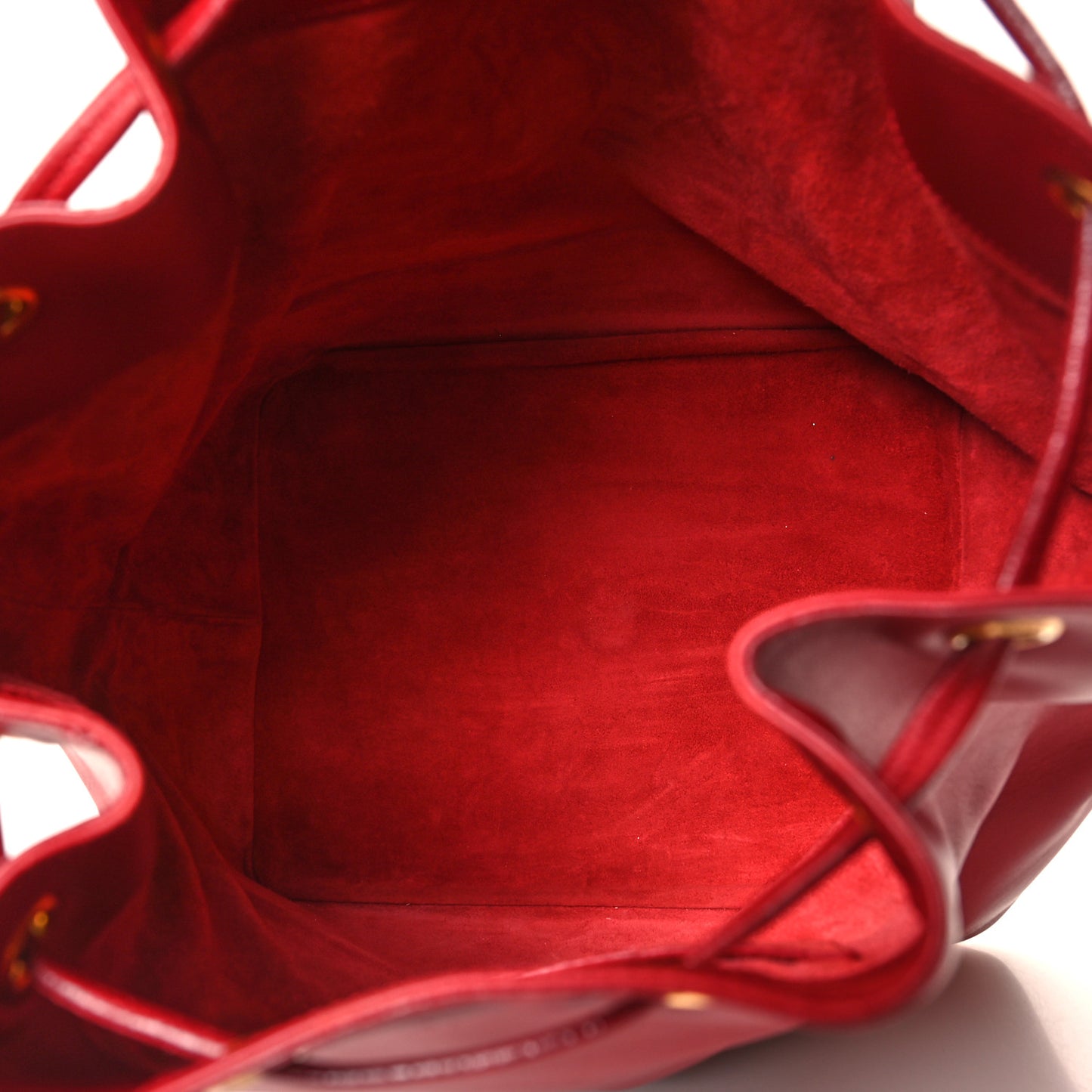 Calfskin Large Emmanuelle Bucket Bag Lipstick Red