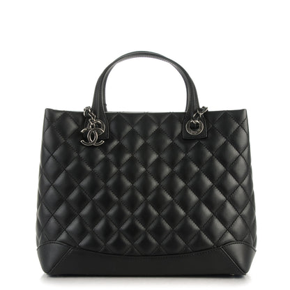 Chanel Calfskin Quilted Small Easy Shopping Tote Black 1 of 7
