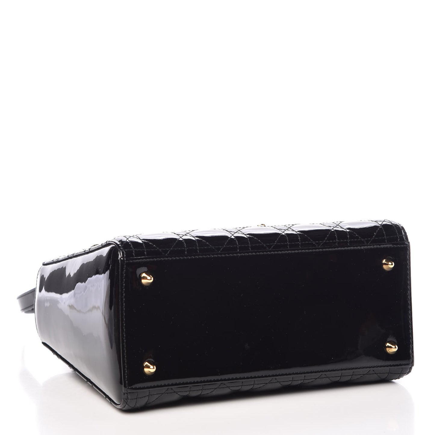 Patent Cannage Medium Lady Dior Black