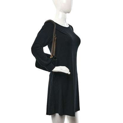 Gucci Velvet Matelasse Mini GG Marmont Shoulder Bag Black 2 of 9