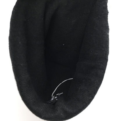Chanel Cashmere CC Camellia Beanie Hat Black White 4 of 5