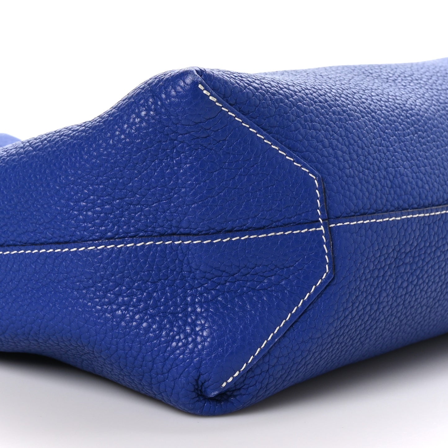 Taurillon Clemence Double Sens 36 Reversible Tote Graphite Bleu Electrique