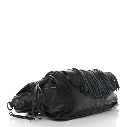 Proenza Schouler Lambskin Tiny Fringe Lux PS1 Satchel Black 4 of 11