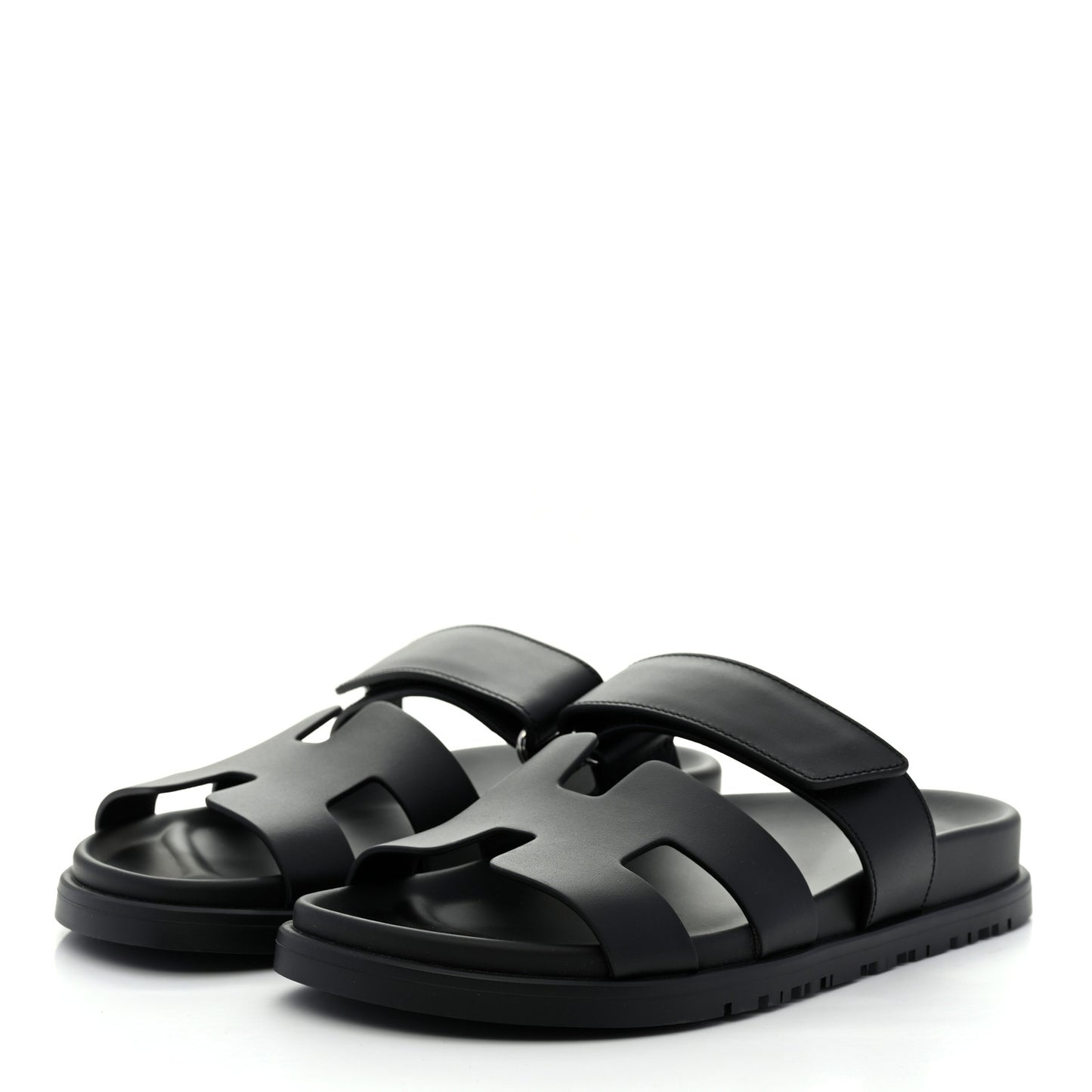 Calfskin Womens Chypre Sandals 36.5 Black