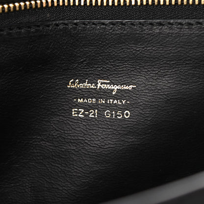 Salvatore Ferragamo Calfskin Suede Mara Shoulder Bag Black Opera 6 of 11