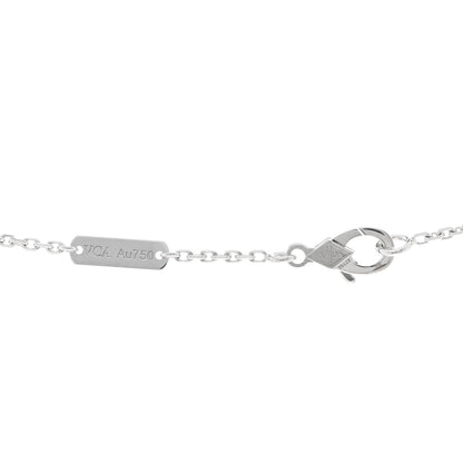 Van Cleef & Arpels 18K White Gold Mother of Pearl Vintage Alhambra Pendant Necklace 4 of 6