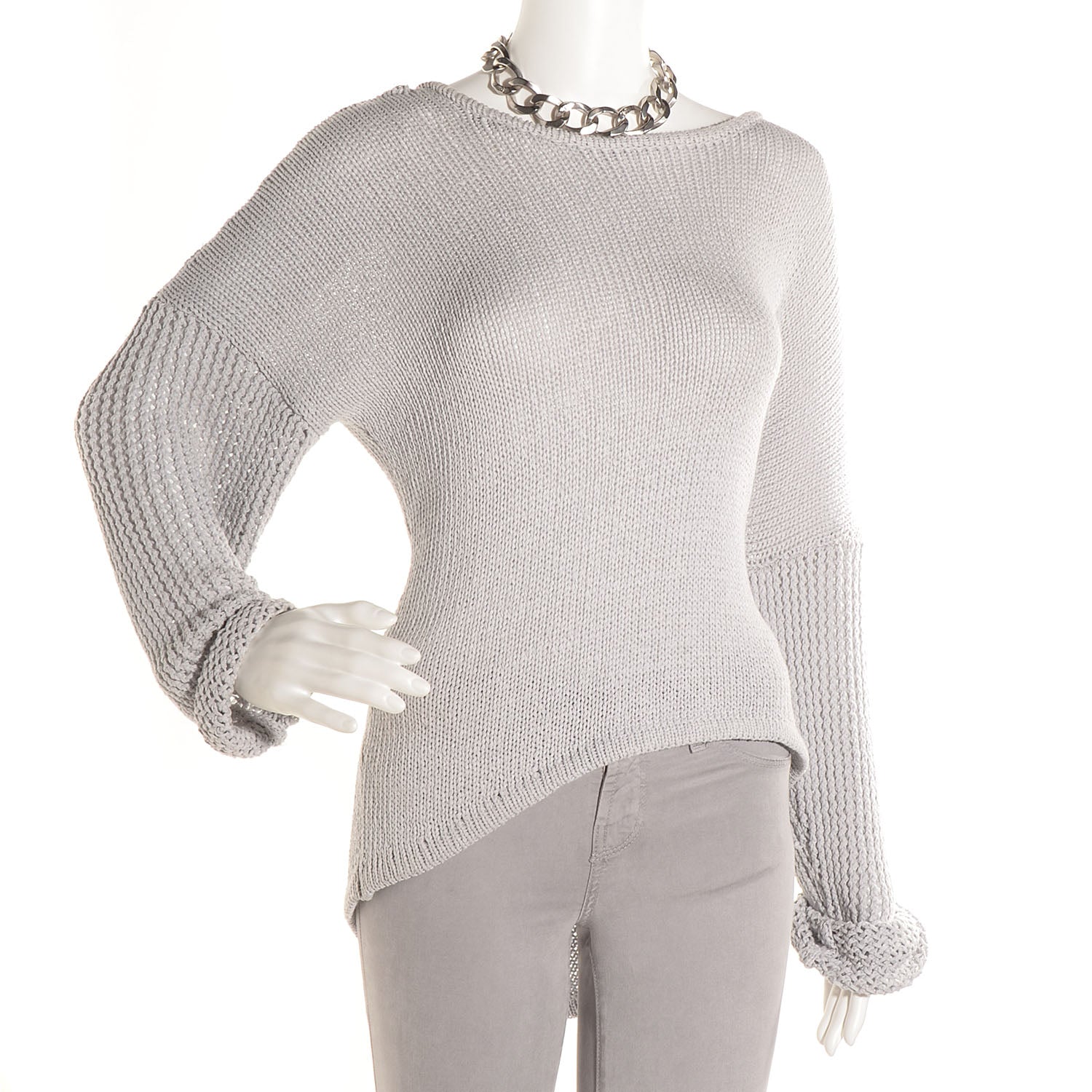 Chanel Crystal CC Chain Link Choker Necklace Silver 2 of 5