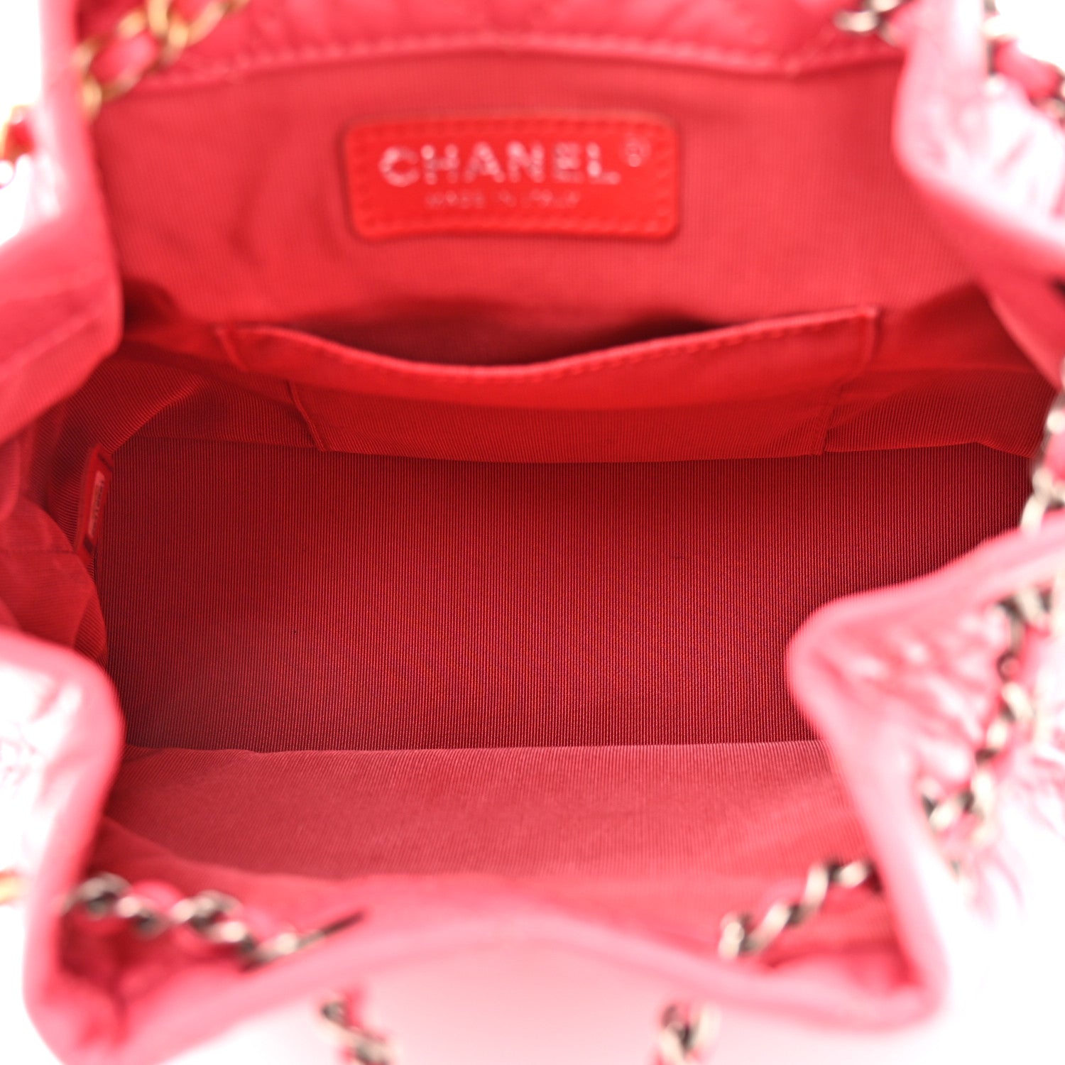 Chanel Aged Calfskin Quilted Small Gabrielle Backpack Dark Pink 5 of 10