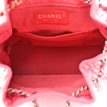 Chanel Aged Calfskin Quilted Small Gabrielle Backpack Dark Pink 5 of 10