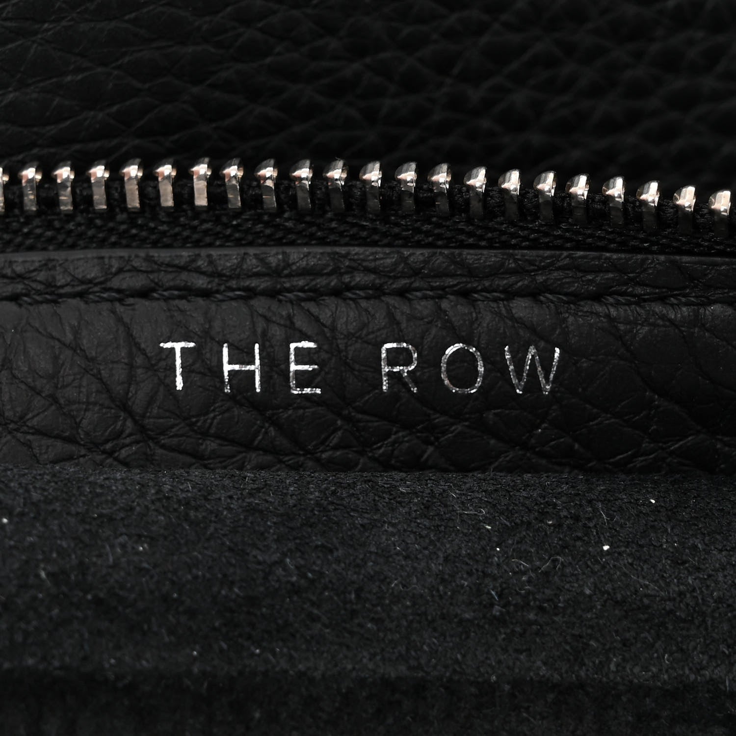 The Row Grained Calfskin Large Slouchy Banana Bag Black 6 of 9