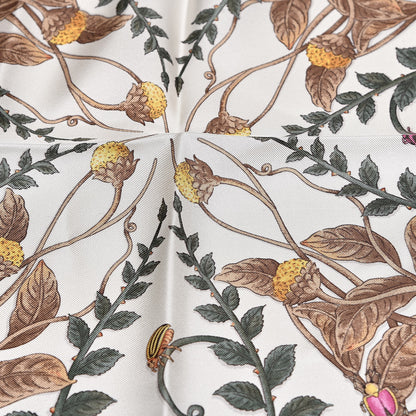 Gucci Silk Twill Flowerwebby Square Scarf White 6 of 6