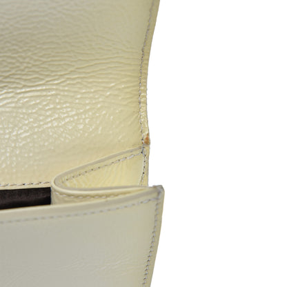 Saint Laurent Patent Calfskin Large Belle De Jour Clutch Off White 12 of 15
